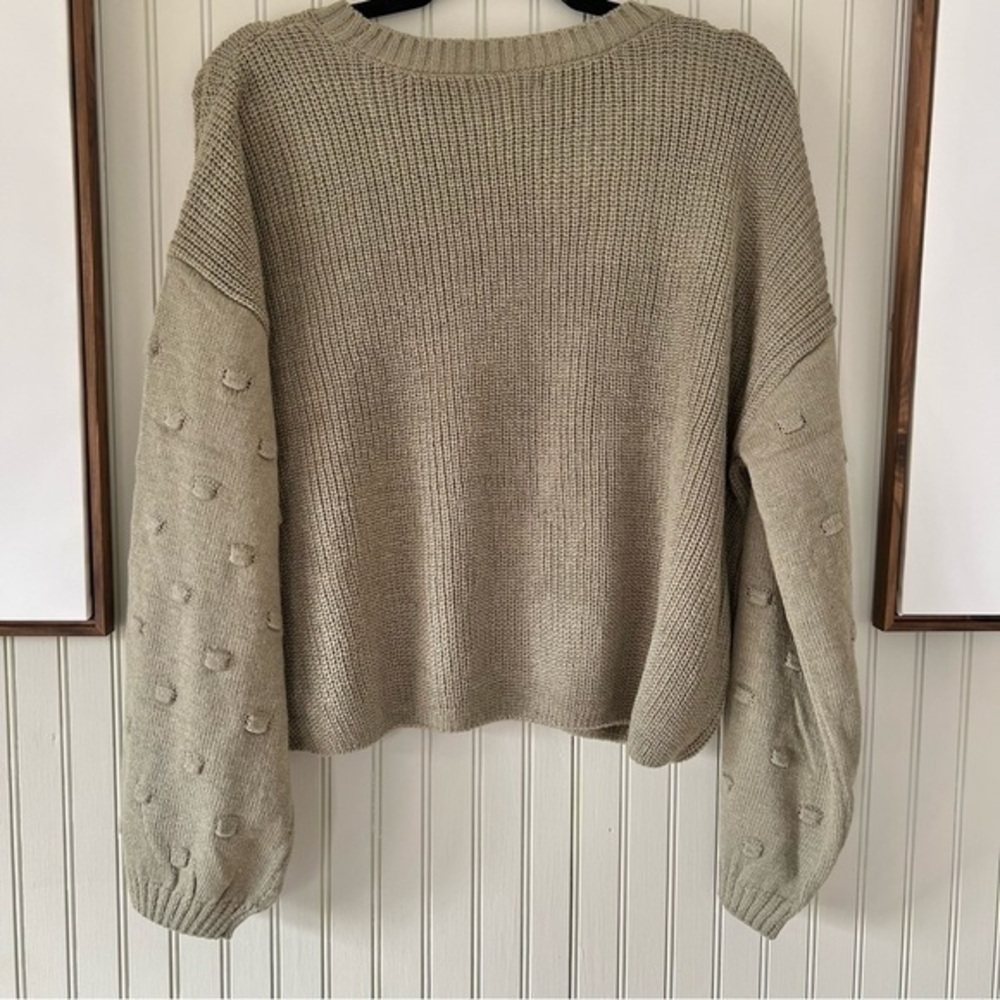 Society Knit Textured Dots Sage Greeen Nwt sweater